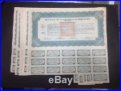 10 pcs of CHINA 1947 U. S. Gold Bond US$50 Uncancelled with Coupons