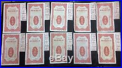 10 pcs of China 1955 Construction Loan Bond $10000 with 3 Coupons
