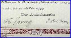 1000 M. Namens-Aktie Actie Hessisch-Nassauischer Hüttenverein v. 1882 -Nr. 2027