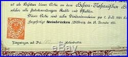 1000 M. Namens-Aktie Actie Hessisch-Nassauischer Hüttenverein v. 1882 -Nr. 2030