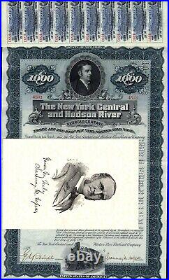 $1000 New York Central And Hudson River Railroad Gold Bond, 1897, + 53 Coupons