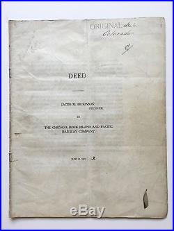14 orig. Deeds for ALMOST ALL OF CHICAGO, ROCK ISLAND AND PACIFIC RAILWAY