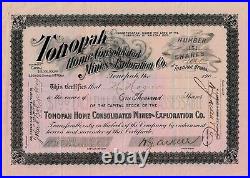 #151 Tonopah Home Consolidated Mines and Exploration Co. Stock Certificate