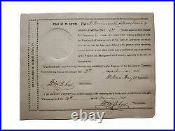 1818 Lewisburg Bridge Company Commonwealth of PA Stock Certificate #970