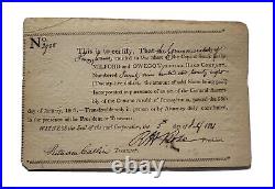 1821 Milford and Owego Turnpike Road Company (PA) Stock Certificate #2928