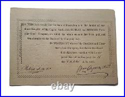 1823 Butler and Mercer Turnpike Road Co. (PA) Stock Certificate #100