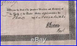 1830 Bank of the United States of America signed by Nicholas Biddle