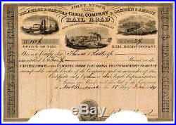 1834 Delaware & Raritan & Camden & Amboy Canal Railroad Stock Robert L. Stevens