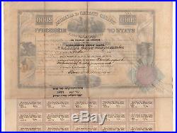 1838 State of Mississippi $2000 Bond withpaper attached seal