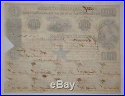 1840 Republic of Texas Certificate of Stock in the Ten Percent Consolidated Fund