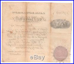 1841 Canal Bank of Albany NY Banking Stock Certificate