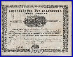 1852 The Philadelpia and California Mining Company California Gold Rush