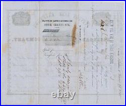 1855 Clinton Line Extension Railroad Co. Stock Certificate IC, Hudson, Ohio F7