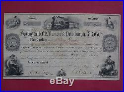 1856 Springfield Mount Vernon & Pittsburgh R. R. Co extremely rare