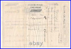 1857 Clinton Line Extension Railroad Co. Stock Certificate IC, Hudson, Ohio F7