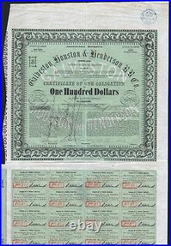 1857 Galveston, Houston & Henderson R. R. Co, Texas