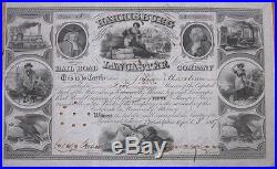 1857 Railroad Stock Certificate Harrisburg Portsmouth Mount Joy & Lancaster RR
