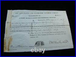 1859 The Lackawanna & Bloomsburg Railroad Company Signed Stock Certificate
