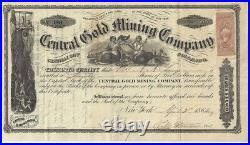 1864 Central City COLORADO TERRITORY Stock? Central GOLD MINING Company