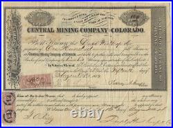 1864 Central City COLORADO TERRITORY Stock? Central MINING Co