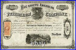 1864 North American Petroleum Co Stock Certificate