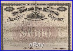 1866 Flint & Pere Marquette Railway bond
