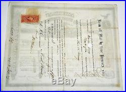 1868 WILLIAM G. FARGO Signed Express Co. Stock Certificate