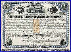 1869 South Carolina The Blue Ridge Railroad Company