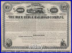 1869 South Carolina The Blue Ridge Railroad Company $1000 US Gold Coin