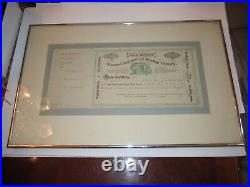 1870 Utah Mutual Tunnel & Silver Mining Company Stock Certificate Unsigned