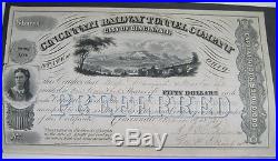 1872 Cincinnati Railway Co Stock Certificate James Fremont Signed Near Mint
