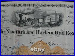 1873 The New York & Harlem Railroad Company Signed By William H. Vanderbilt