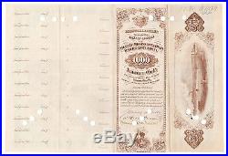 1874 Atlantic, Mississippi & Ohio RR Co. VA Gold Bond Signed William Mahone