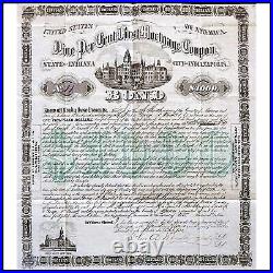 1875 City of Indianapolis, State of Indiana $1000 First Mortgage