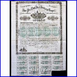 1875 City of Indianapolis, State of Indiana $1000 First Mortgage