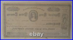 1875 Port Wine Sierra CA Highland Mary Mining Bacon Printer Stock Certificate