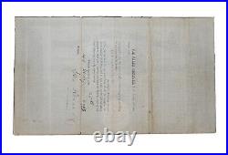 1878 Aztec Silver Mining Stock Certificate #52 Issued to Jas Kennedy