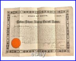 1878 Lubec Silver Mining Co. Of Maine Bond Certificate #22, (Lubec, Maine)