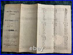 1878 Lubec Silver Mining Co. Of Maine Bond Certificate #22, (Lubec, Maine)