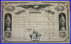 1879 Stock Certificate'Union National Bank' Philadelphia, Pennsylvania PA