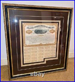 1880 Atlantic and Pacific Railroad Company $1000 Bond Matted and Framed