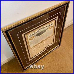 1880 Atlantic and Pacific Railroad Company $1000 Bond Matted and Framed