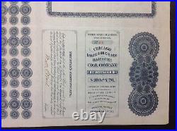 1881 US Stock Bond Certificate Chicago Brazil & Ohio River Railroad & Coal Co