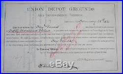 1882 Union Depot Grounds $50,000 Cash Receipt-jay Gould & George Gould Signed
