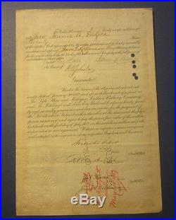 1883 Pittsburgh McKeesport Youghiogheny RAILROAD Stock Certificate VANDERBILT