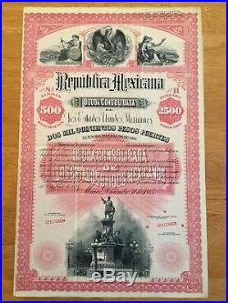 1885 Black Diamond / Christopher Columbus Republica Mexicana £500 Specimen