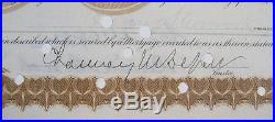 1885 Pine Creek Rr Bond Certificate Wm Vanderbilt & Chauncey Depew Signed Exc/nr