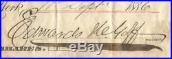 1886 American Electric Mfg Co Stock Signed by Designer of Statue Liberty Lights