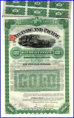 1887 $1000 Atlantic and Pacific Railroad Company Bond