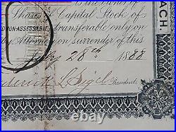 1888 Colorado Wyoming Land & Oil Stock Certificate #21 Issued to E. A. L